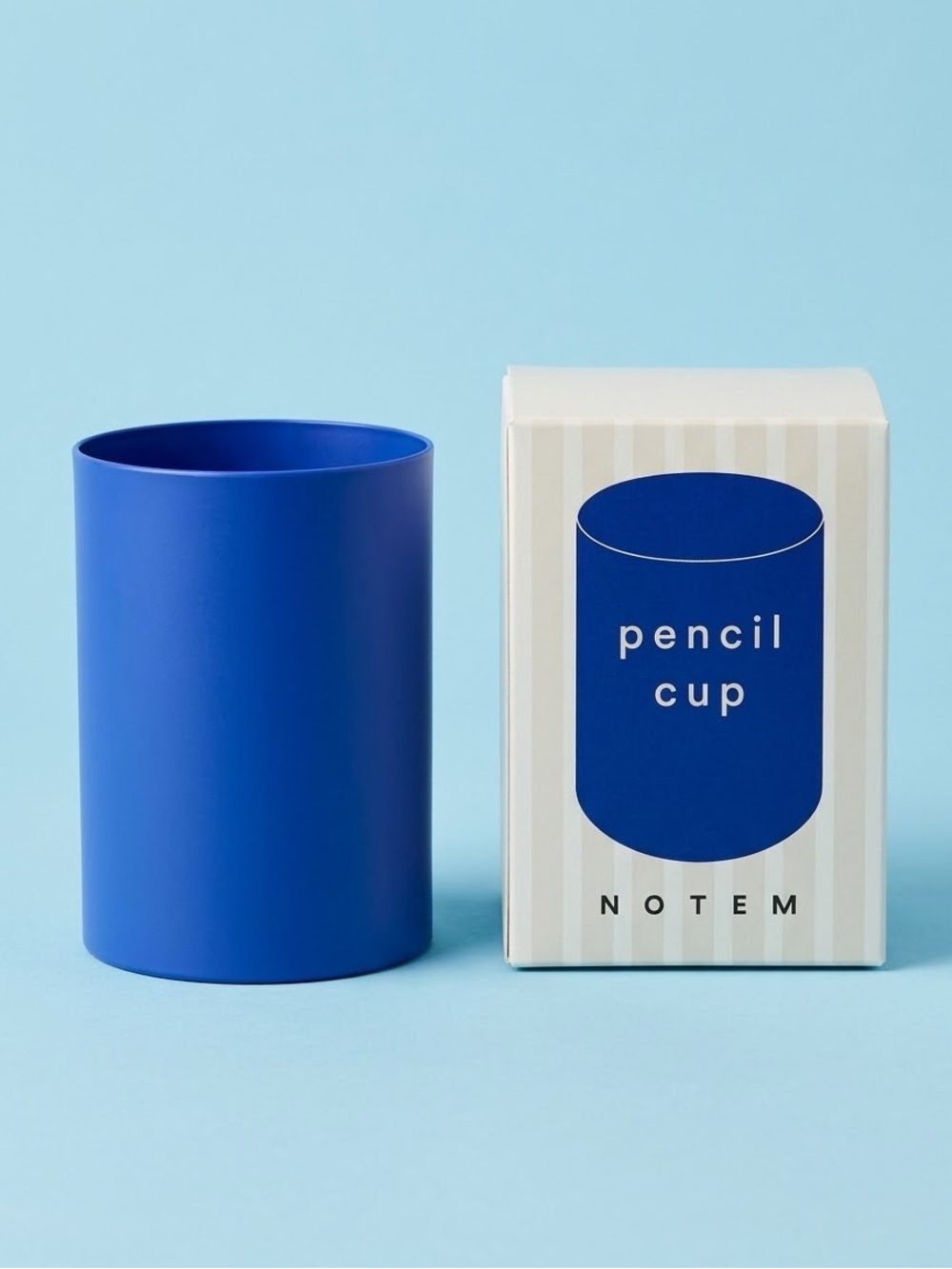 NWT NOTEM Studio Lola Pencil Cup Blue Scandinavian Desk Organizer Metal